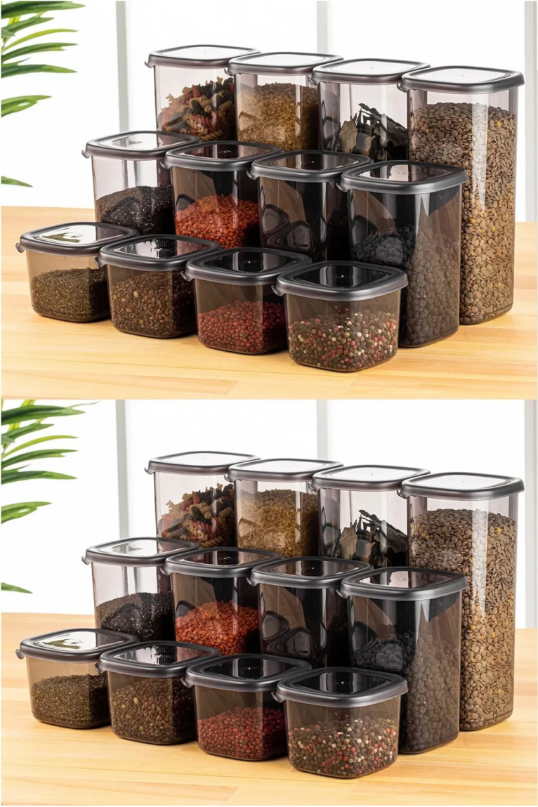 Ensemble de boîte de conservation (24 boîtes) - BNMPEGYAS24-51217 - Anthracite Storage