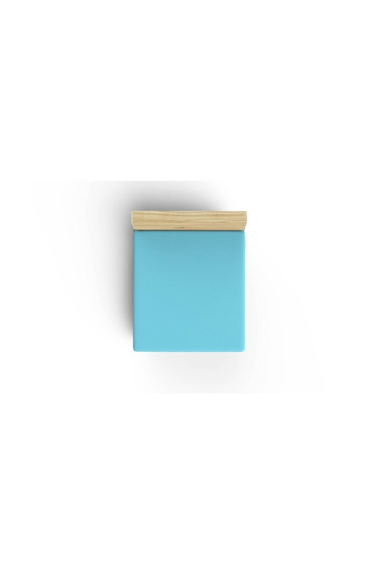 Drap-housse - 160x200+30 - Turquoise - Turquoise - 772WTN95118 Cotton box