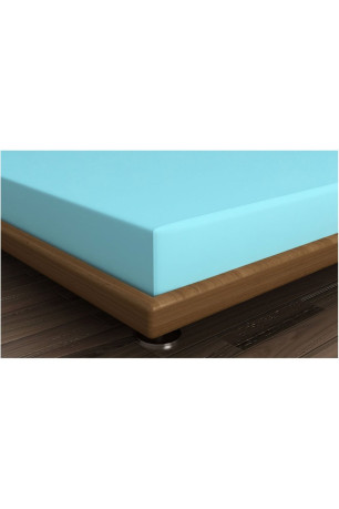 Drap-housse - 160x200+30 - Turquoise - Turquoise - 772WTN95118 Cotton box