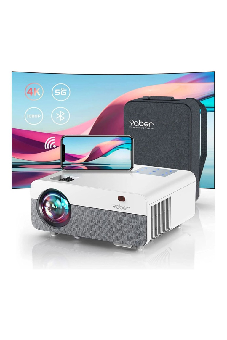 Projecteur Pro v7 Bluetooth - Full HD 1080p Blanc YABER