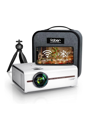 Mini Projecteur v5 WiFi/Bluetooth Blanc YABER