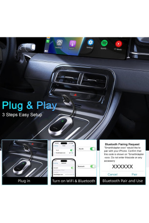 2025 Adaptateur sans fil CarPlay Android Auto I NEED ME ONE