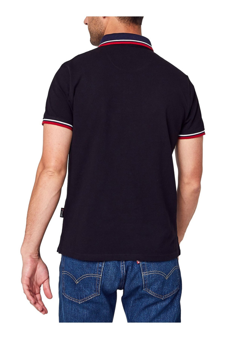 Polo coton regular logo patché Schott