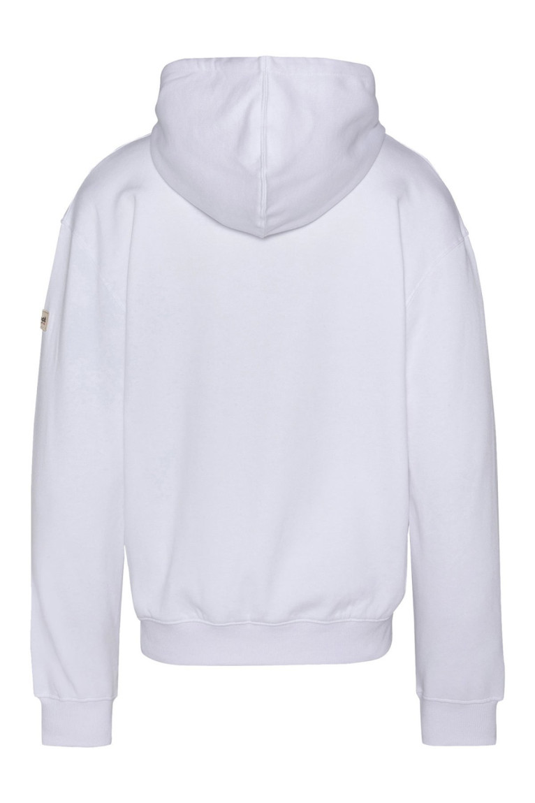 Sweat à capuche zippé badge Schott