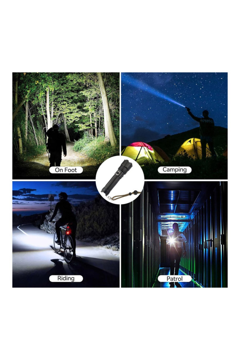 Lampe torche LED Tactique Rechargeable Platyne