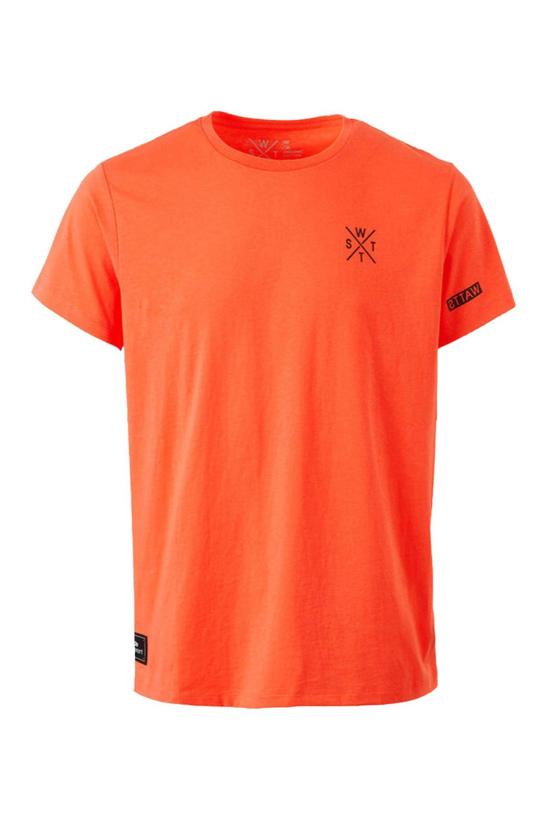 T-shirt manches courtes logo Orange Fluo Watts