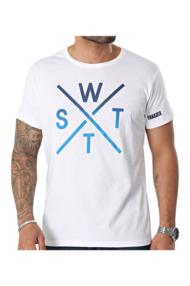 T-shirt à manches courtes blanc Watts