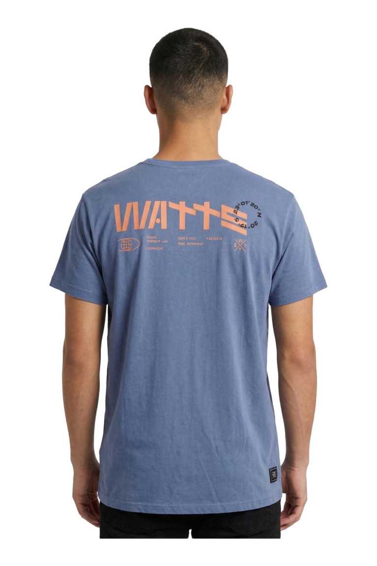 Tee-shirt à manches courtes logo Bleu Watts
