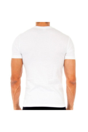 Lot de 6 maillots de corps col rond manches courtes homme Blanc
