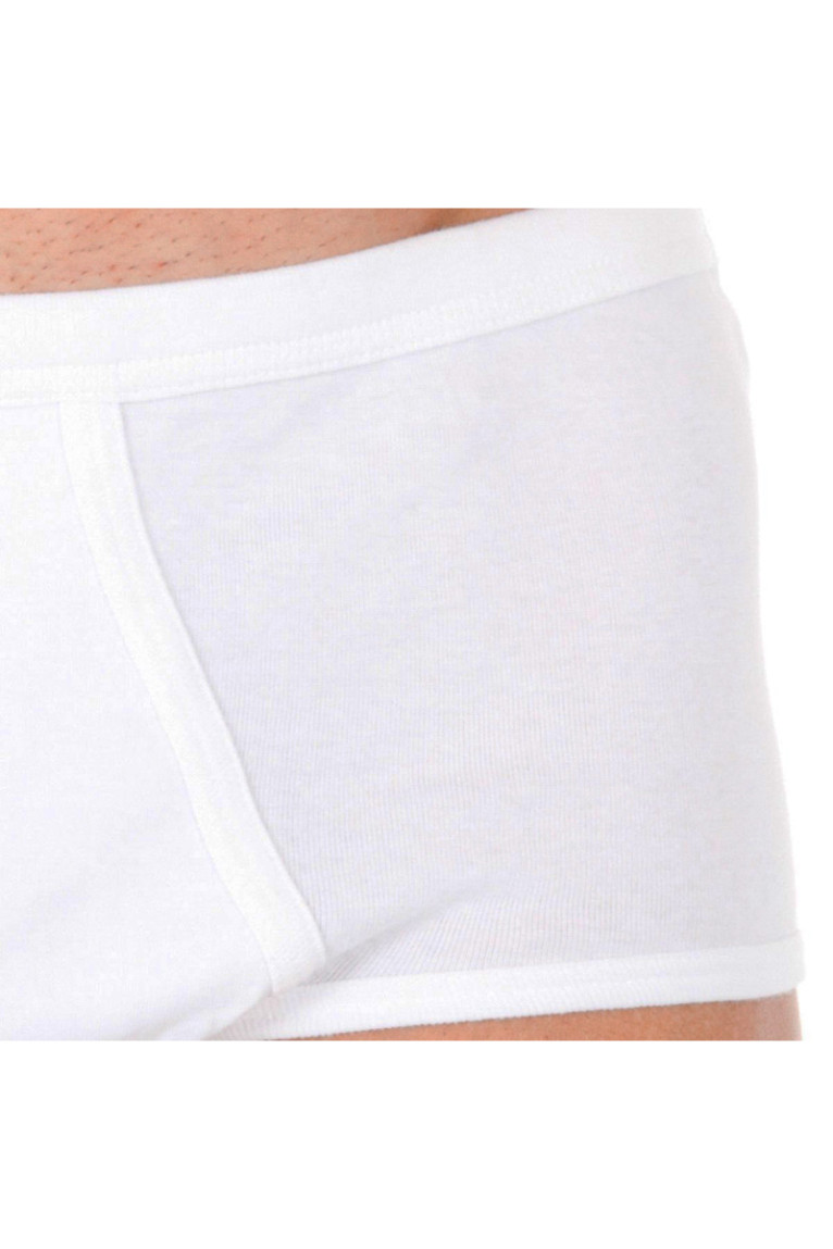 Slip classique avec ouverture latérale Homme Blanc