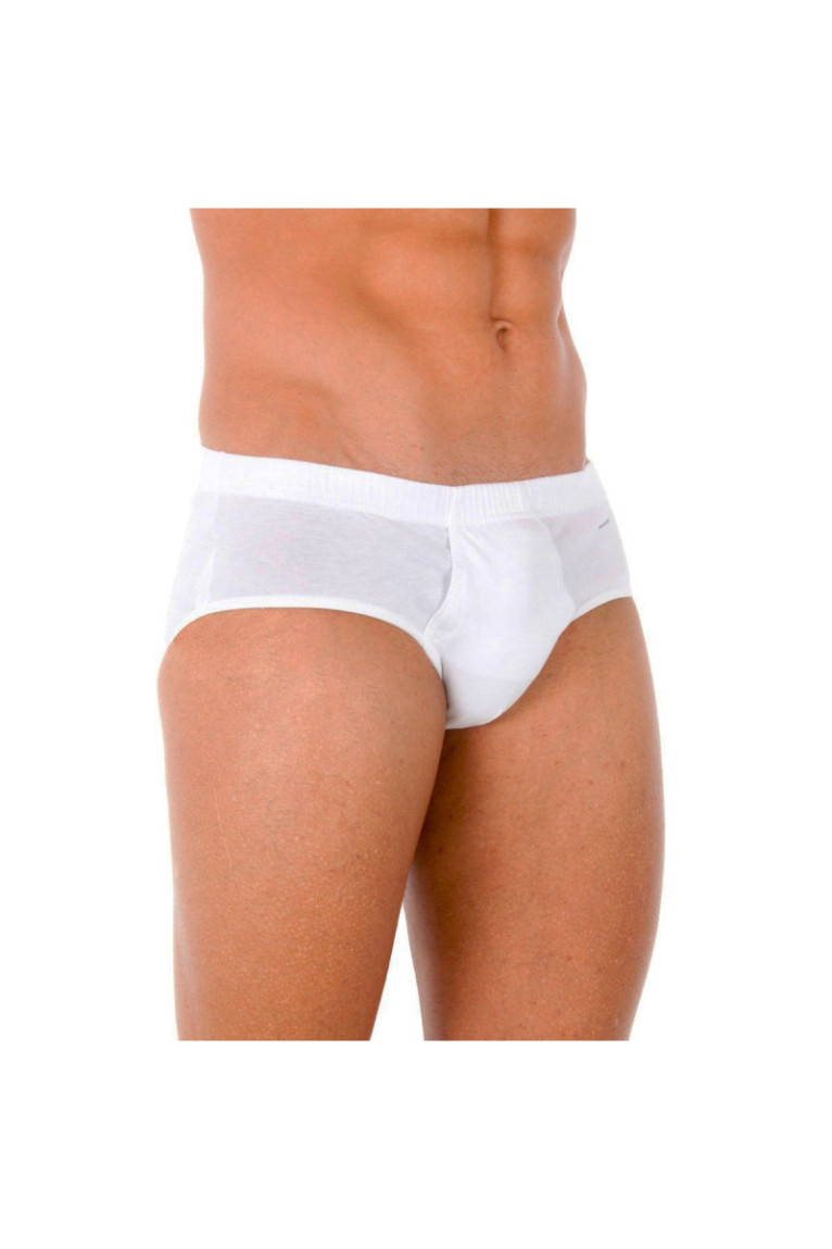 Slip classique avec ouverture latérale Homme Blanc