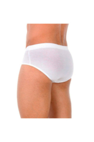 Slip classique avec ouverture latérale Homme Blanc
