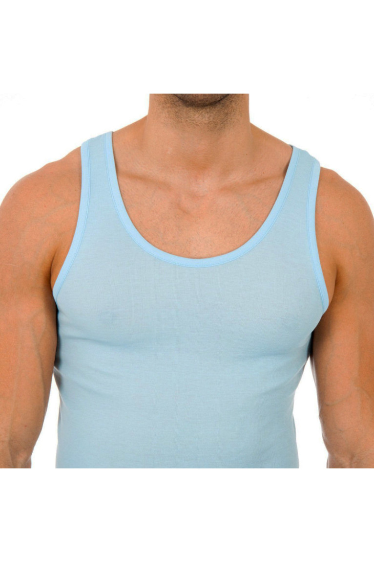 Débardeur à larges bretelles Homme Bleu Céleste