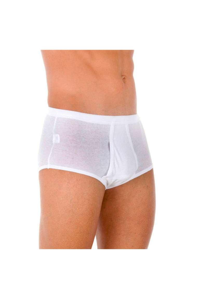 Slip classique avec ouverture latérale Homme Blanc