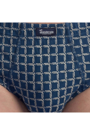 Pack de 3 Slips Imprimés avec Ouverture Essential A0090 Homme Bleu Imprimé