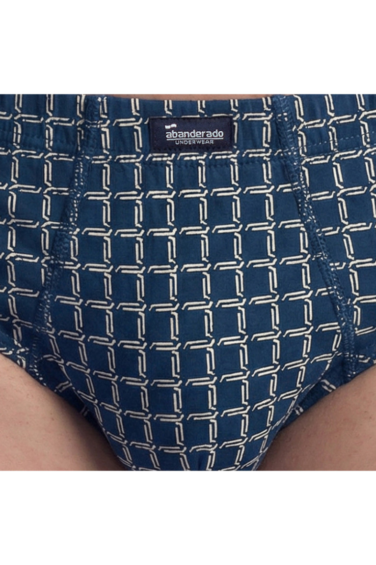 Pack de 3 Slips Imprimés avec Ouverture Essential A0090 Homme Bleu Imprimé