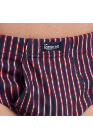 Lot de 3 Slips Imprimés avec Ouverture Homme Bleu et Bordeaux