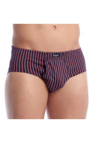 Lot de 3 Slips Imprimés avec Ouverture Homme Bleu et Bordeaux