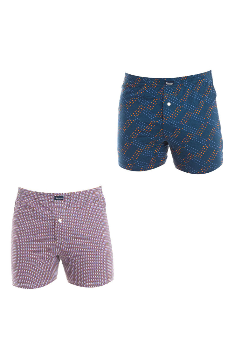 Lot de 2 Caleçons Homme Bleu et Marron