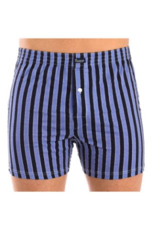 Pack de 2 Boxers en Coton Homme Bleu Rayé