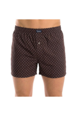 Lot de 2 Caleçons Homme en Coton Essentiel Marron et Bleu