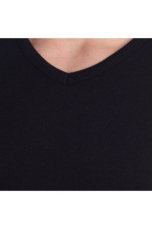 T-shirt Thermique à Manches Courtes en Coton Homme Noir