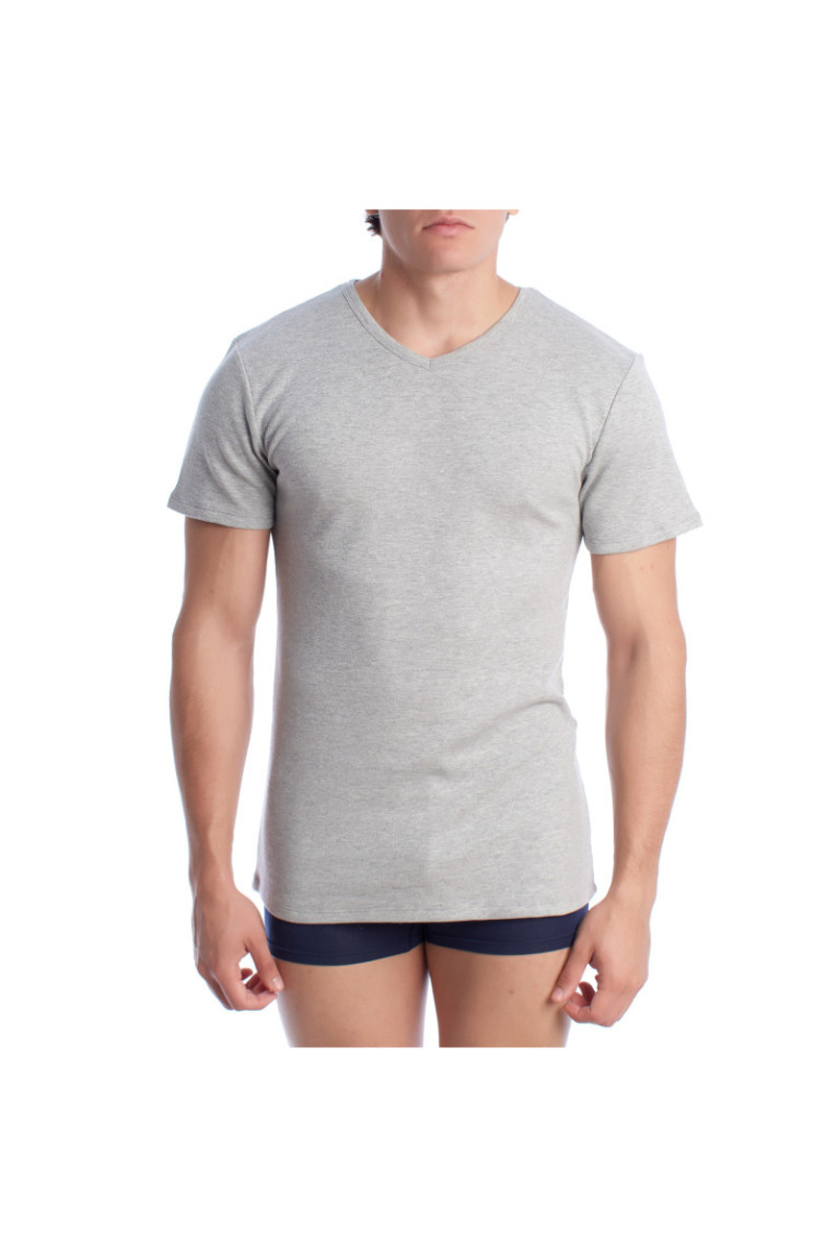 T-shirt thermique à manches courtes Homme Gris