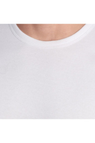 T-shirt Thermique à Manches Courtes en Coton Homme Blanc