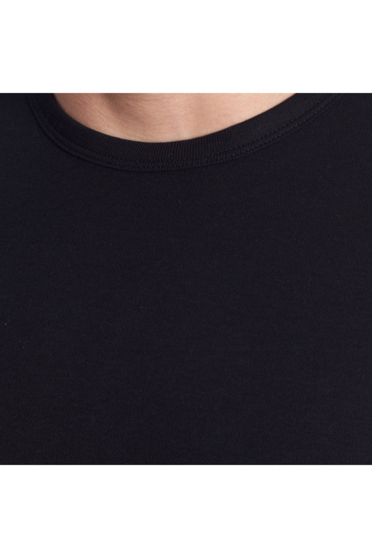 T-shirt Thermique Manches Courtes en Coton Homme Noir