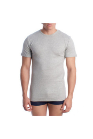 T-Shirt Thermique Manches Courtes Homme Gris
