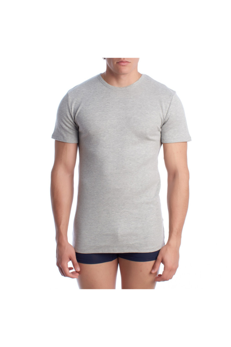 T-Shirt Thermique Manches Courtes Homme Gris