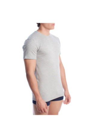 T-Shirt Thermique Manches Courtes Homme Gris
