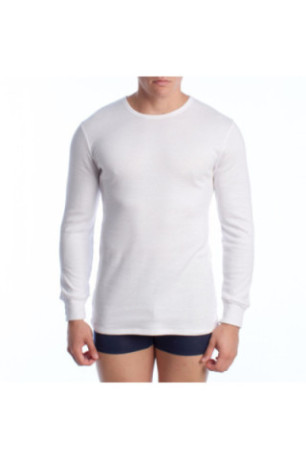 T-shirt Thermique Manches Longues Homme Blanc
