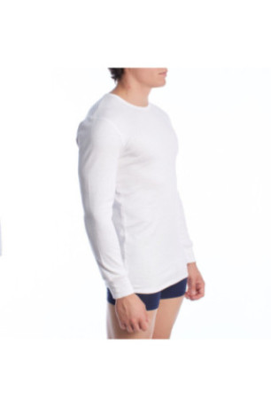 T-shirt Thermique Manches Longues Homme Blanc