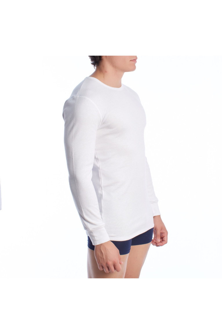 T-shirt Thermique Manches Longues Homme Blanc