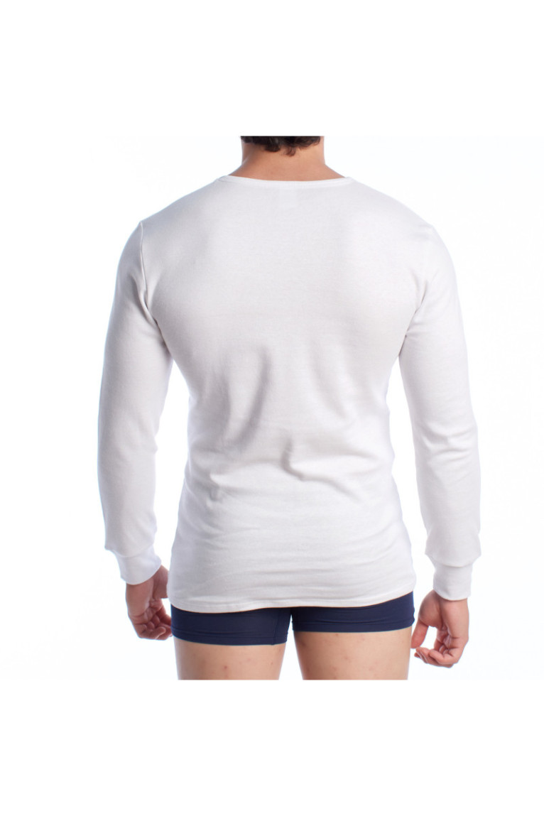 T-shirt Thermique Manches Longues Homme Blanc