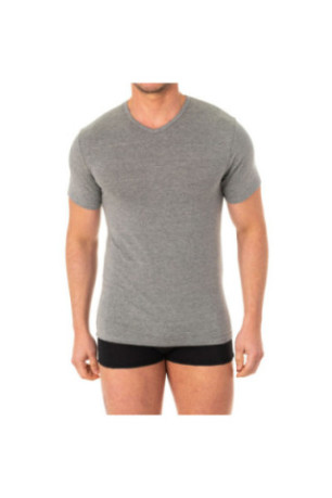 T-shirt col V manches courtes Homme Gris