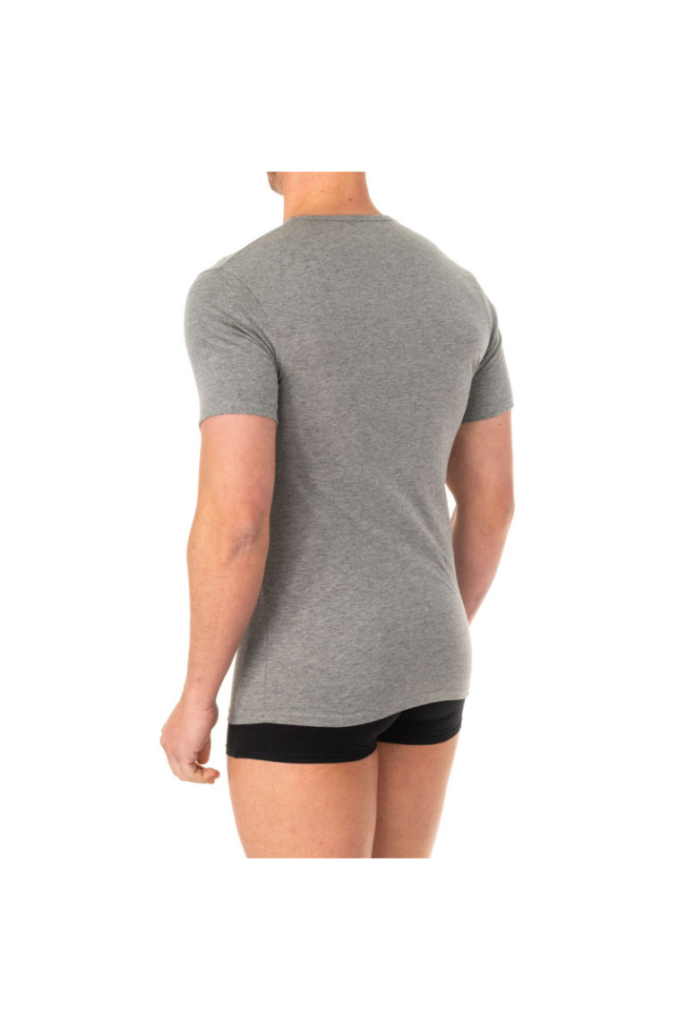 T-shirt col V manches courtes Homme Gris