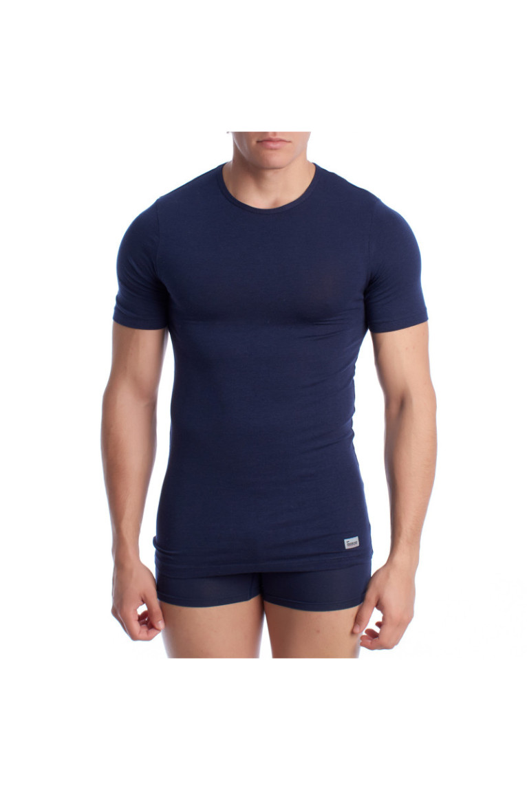 T-shirt Thermique Manches Courtes Homme Bleu Marine