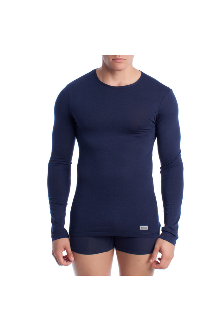 T-shirt thermique manches longues Homme Bleu Marine