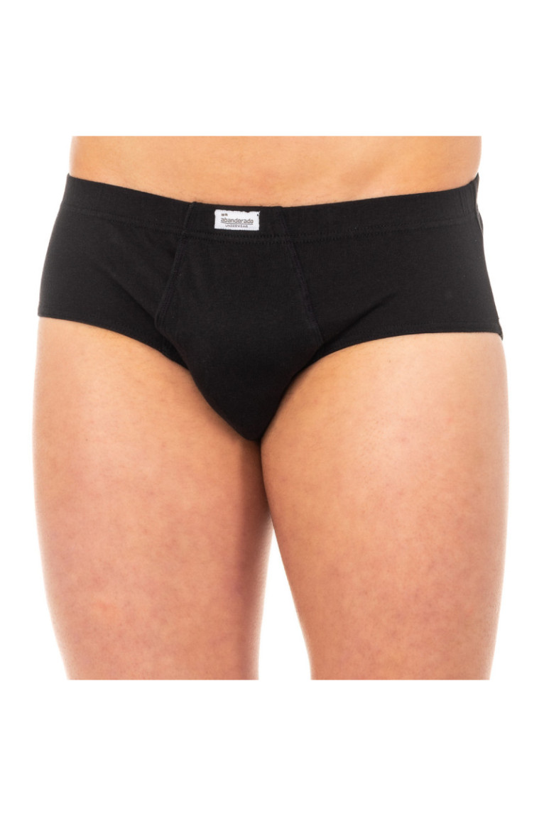Slip Sport avec Ouverture Frontale Homme Noir