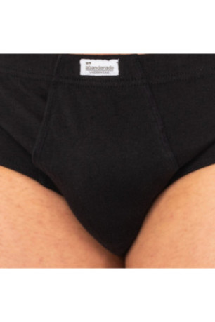 Slip Sport avec Ouverture Frontale Homme Noir