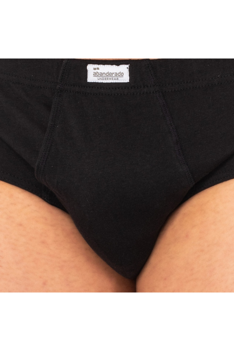 Slip Sport avec Ouverture Frontale Homme Noir