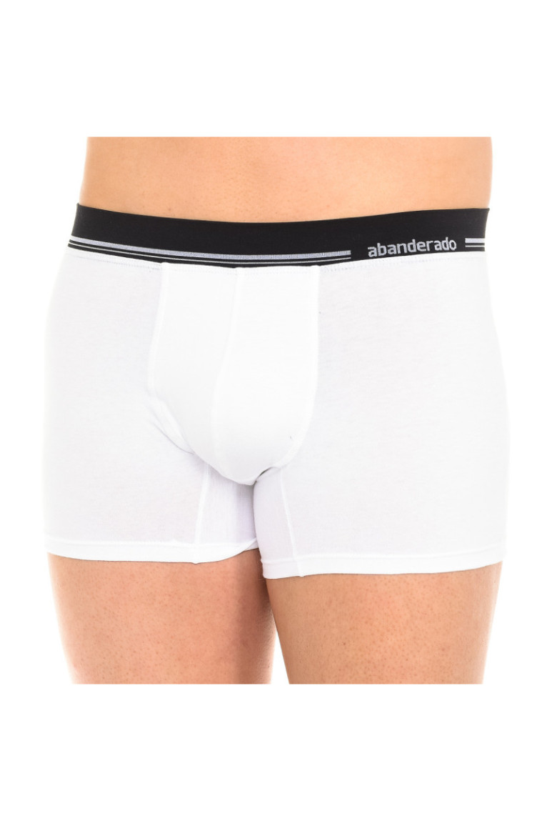 Boxer Homme en coton stretch avec ceinture extra douce Noir/Blanc