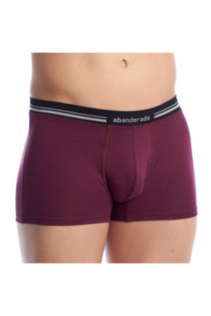 Boxer en coton stretch avec ceinture extra douce Homme Bordeaux