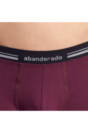 Boxer en coton stretch avec ceinture extra douce Homme Bordeaux