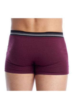 Boxer en coton stretch avec ceinture extra douce Homme Bordeaux