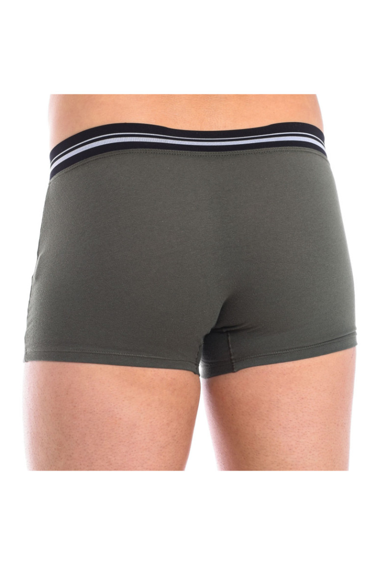 Boxer en coton stretch avec ceinture extra douce Homme Vert Bouteille