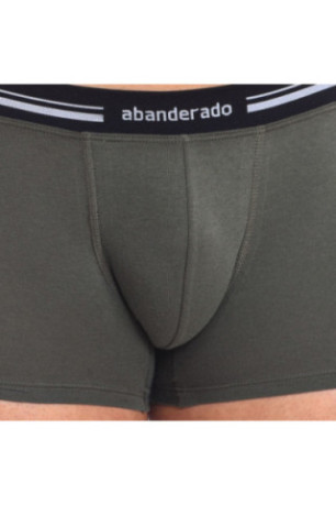 Boxer en coton stretch avec ceinture extra douce Homme Vert Bouteille