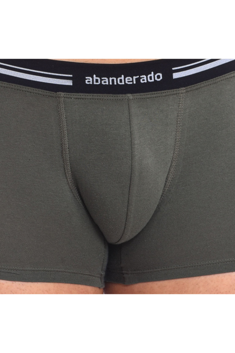 Boxer en coton stretch avec ceinture extra douce Homme Vert Bouteille